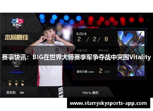 赛事快讯：BIG在世界大师赛季军争夺战中突围Vitality
